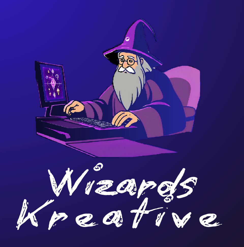 Wizards Kreative mascot at work