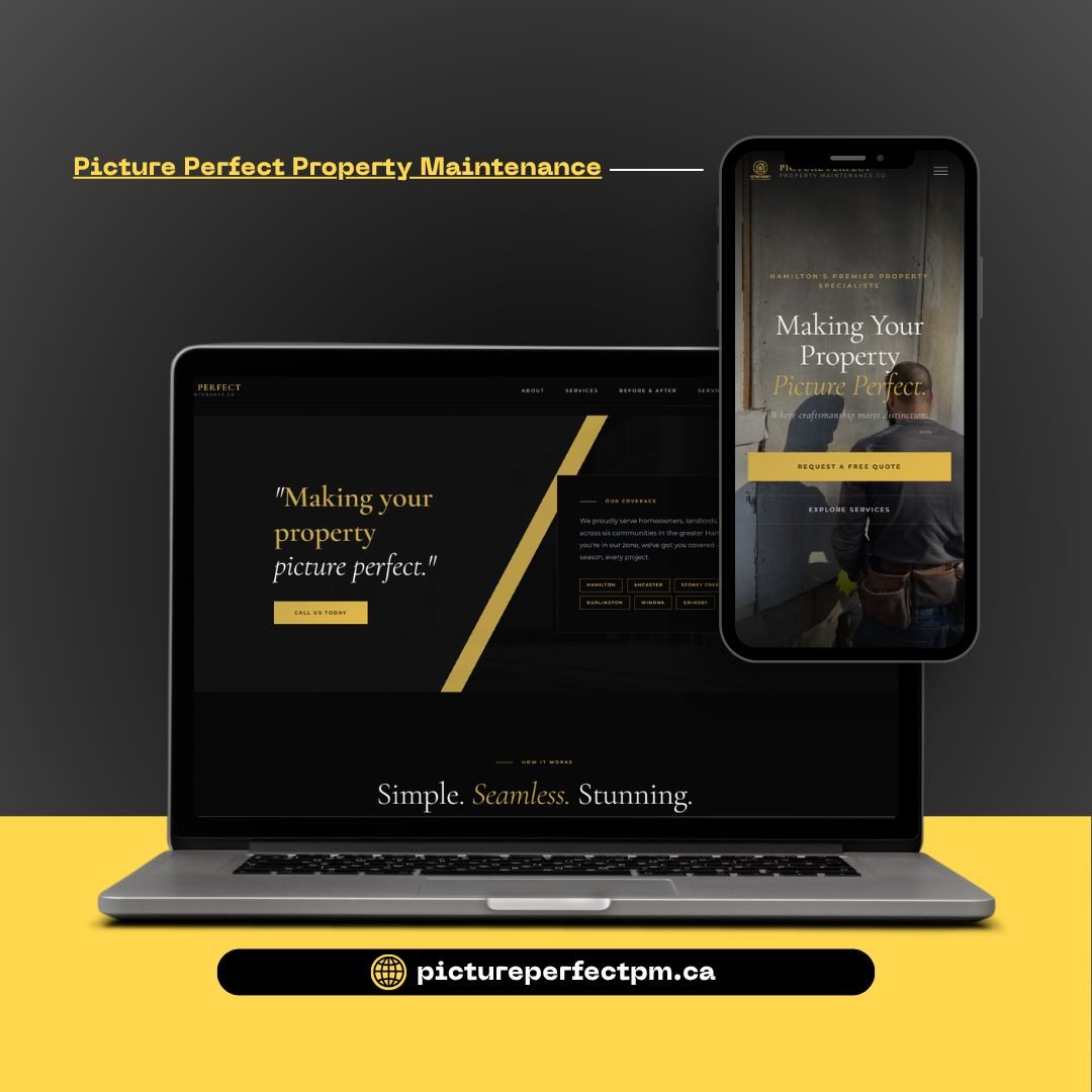 Picture Perfect Property Maintenance website — desktop and mobile preview